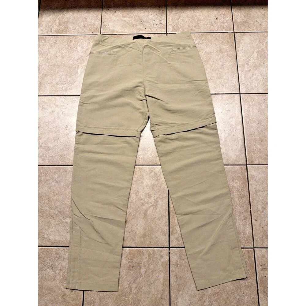 North Face Pants Men 36x34 Paramount Trail Convertible Belted Beige Slim Fit NEW